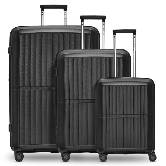 Pactastic Collectie 01 4-wiel kofferset, 3-delig, met rekbare vouw