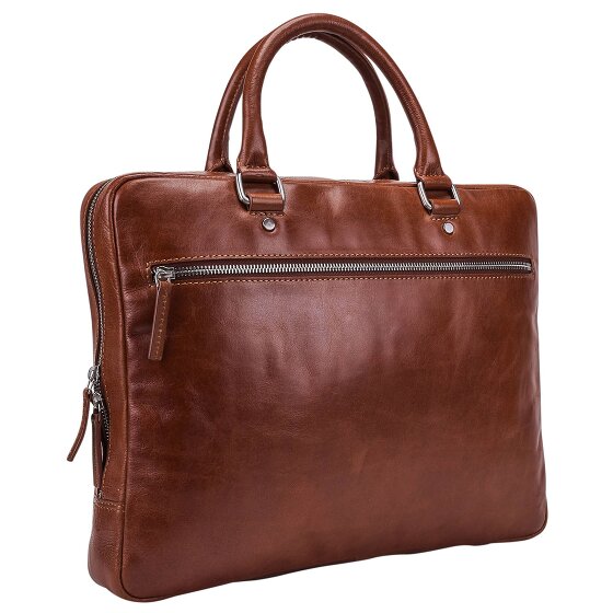 Leonhard Heyden Cambridge aktetas Leer 37 cm Laptopcompartiment