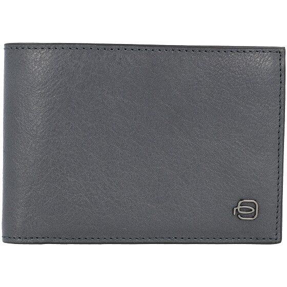 Piquadro Zwarte Vierkante Portemonnee RFID Leer 12,5 cm