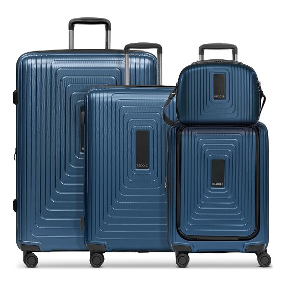 Redolz Essentials14 4-wiel kofferset Beautycase 4st met uitklapbaar laptopvak