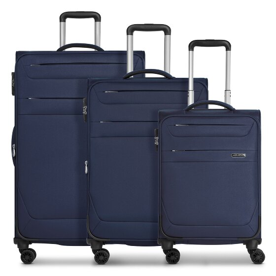 Worldpack Chicago 4 wielen Kofferset 3-delig met uitbreidingsplooi
