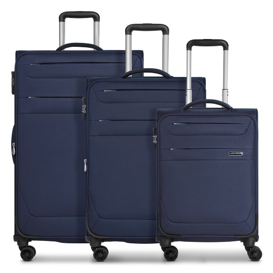 Worldpack Chicago 4 wielen Kofferset 3-delig met uitbreidingsplooi
