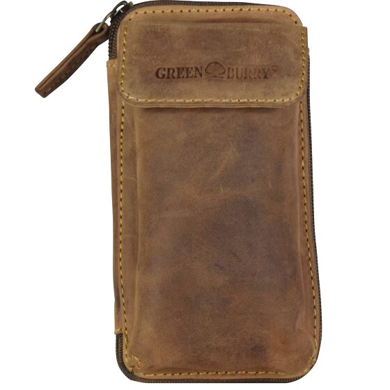 Greenburry Vintage heuptasje leer 14,5 cm