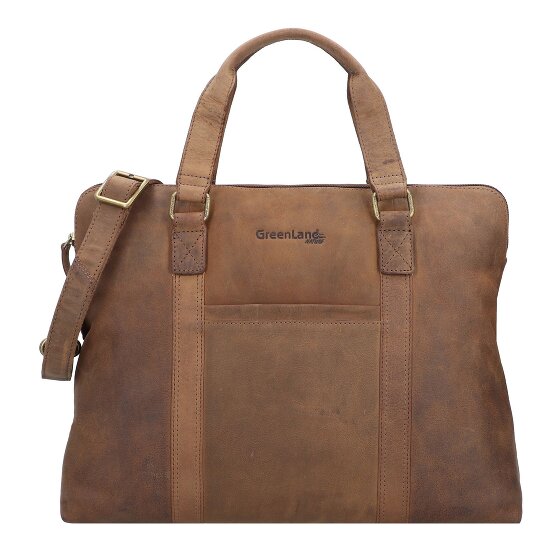 Greenland Nature Montenegro Aktetas Leer 40 cm Laptopcompartiment Greenland Nature Montenegro Aktetas Leer 40 cm Laptopcompartiment