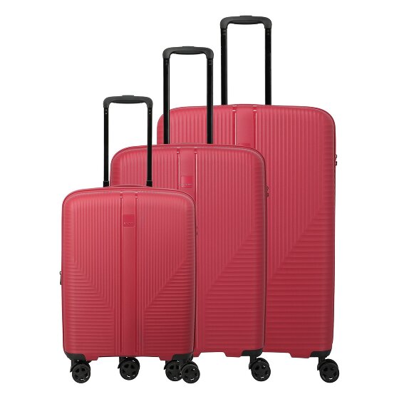 Travelite Air Stripe 4 wielen Kofferset 3-delig met uitbreidingsplooi