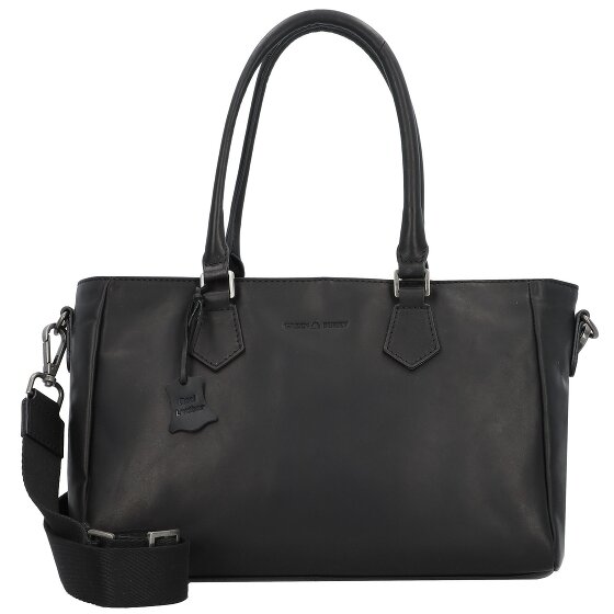 Greenburry Pure Black Handtas Leer 33 cm
