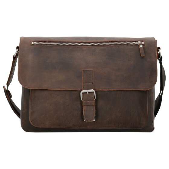 Leonhard Heyden Salisbury Messenger Leder 40 cm Laptopcompartiment