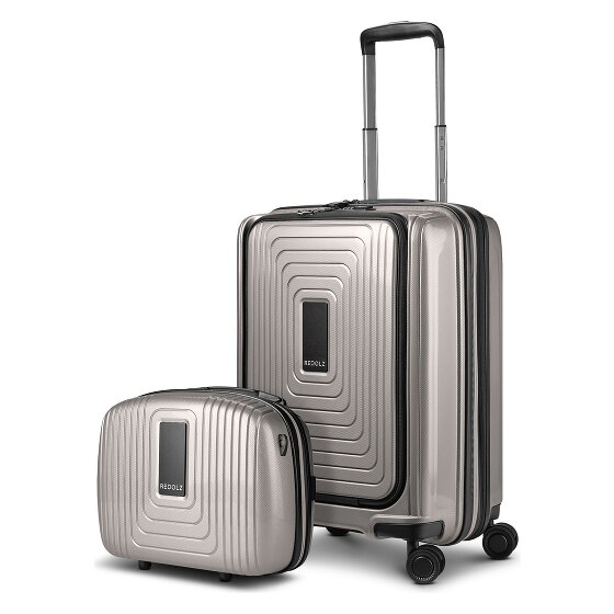 Redolz Essentials 14 kofferset 2 stuks cabine trolley met stretch vouw + beautycase