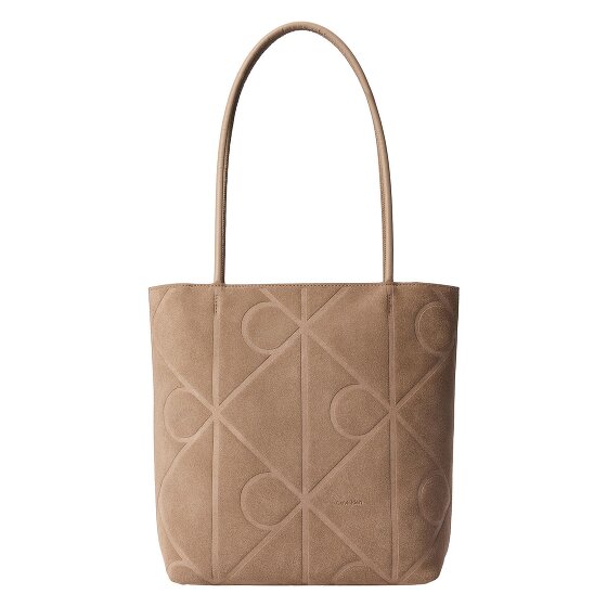 Calvin Klein Emblem AOP Shopper Tas Leer 32 cm