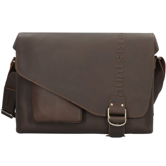 aunts & uncles Hunter Big Judd Aktetas Leder 41 cm Laptopcompartiment