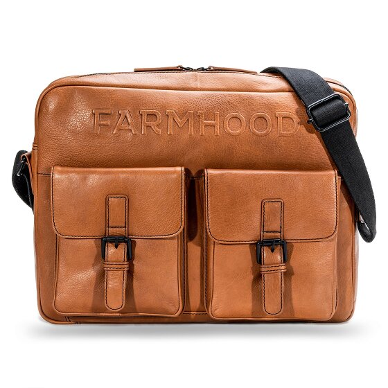 Farmhood Memphis Aktetas Messenger Leer 38 cm Laptop compartiment