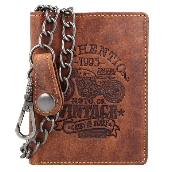 Greenburry Vintage Café Racer Portemonnee RFID Leer 9,5 cm