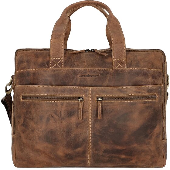 Greenburry Vintage aktetas leer 42 cm Laptop compartiment
