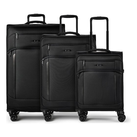 d&n Travel Line 9804 4 wielen Kofferset 3-delig met uitbreidingsplooi