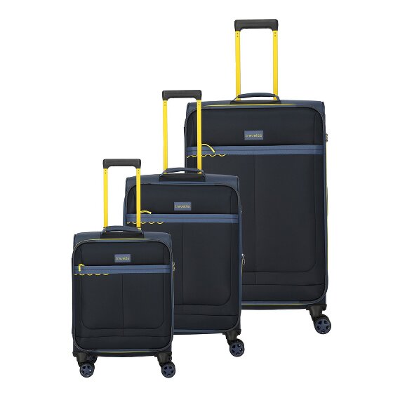 Travelite Color Craze 4 wielen Kofferset 3-delig met uitbreidingsplooi