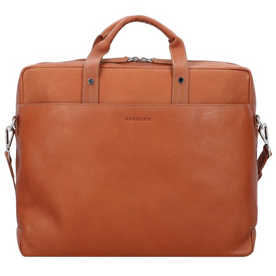 Harold's Heritage Briefcase Leer 38 cm Laptopcompartiment