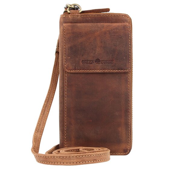 Greenburry Vintage mobiele telefoon etui RFID leer 8 cm