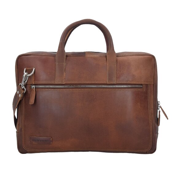 Plevier Vintage London Aktentas RFID-bescherming Leder 41 cm Laptopvak