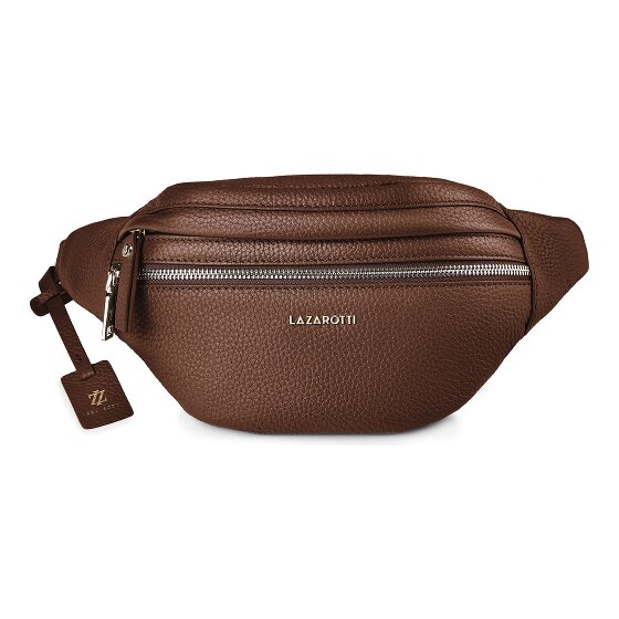 Lazarotti Bologna leer Fanny pack met dubbele rits, crossbody, leer, 25 cm
