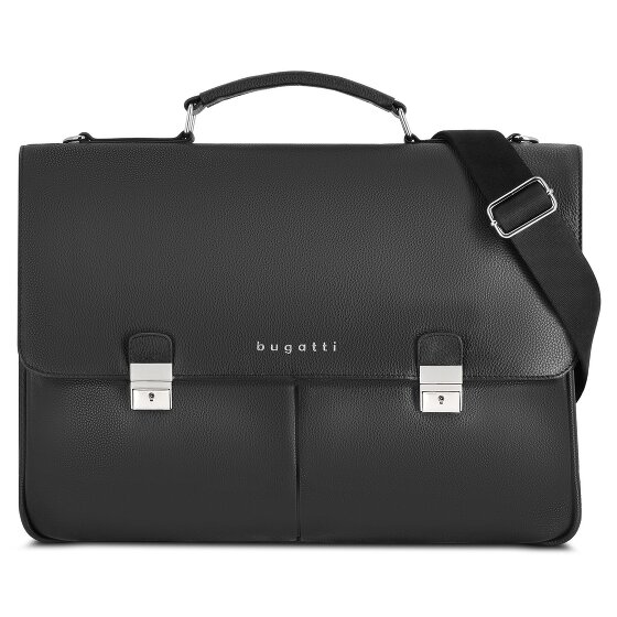 bugatti Valencia Aktetas XL Leder 3 compartimenten 43 cm laptopvak