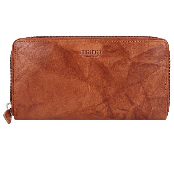 mano Donna Aurona Portemonnee RFID Leer 19 cm