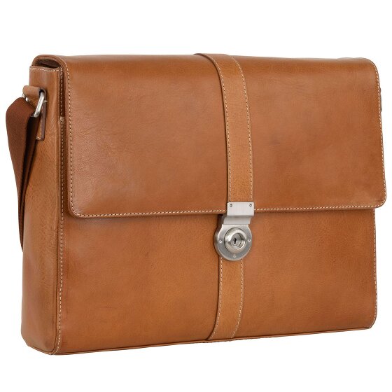 Leonhard Heyden Bergamo Messenger Leer 38 cm Laptopcompartiment