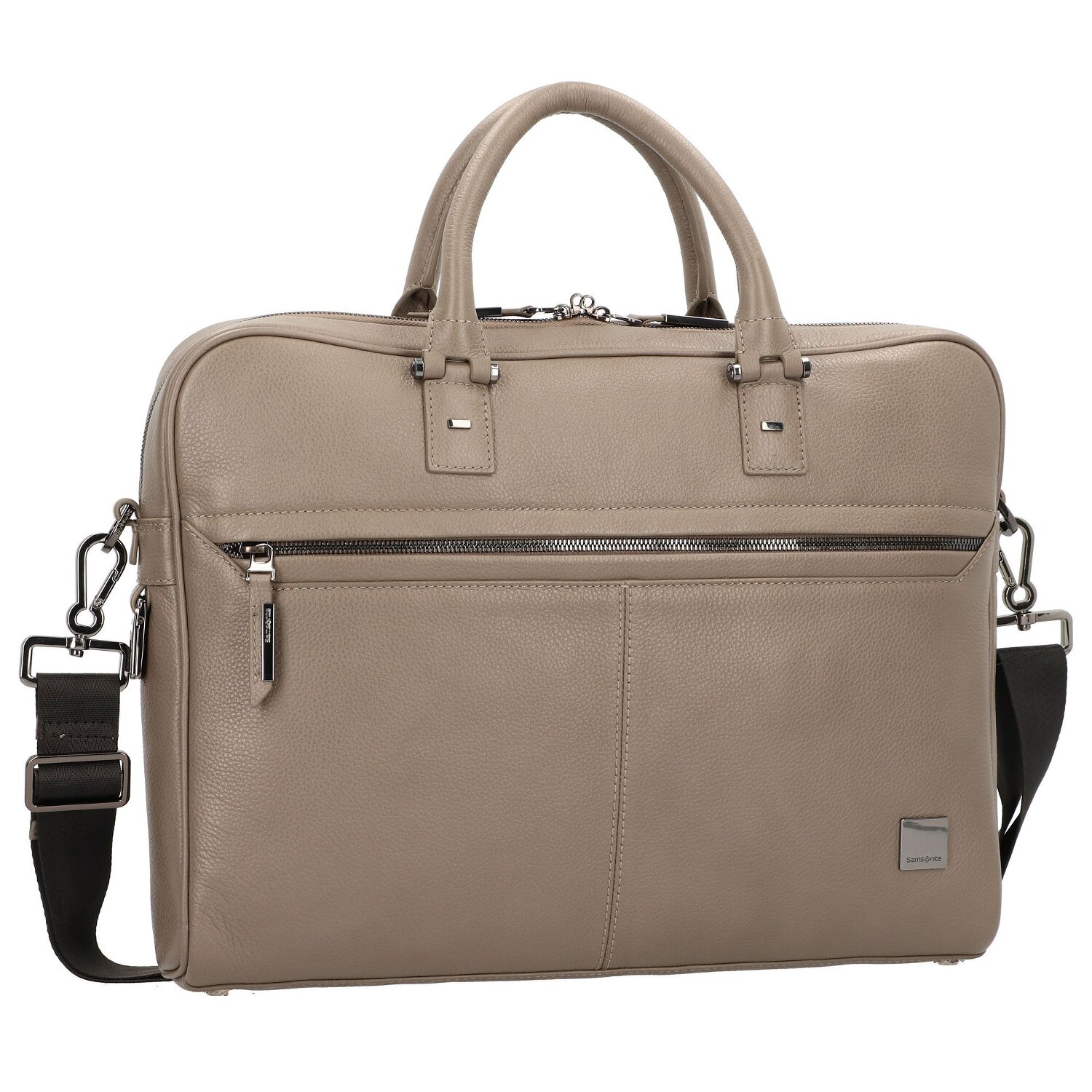 Autonoom Kwelling Verrast Samsonite Senzil Aktetas Leder 41 cm Laptopcompartiment taupe | Bagage24.nl