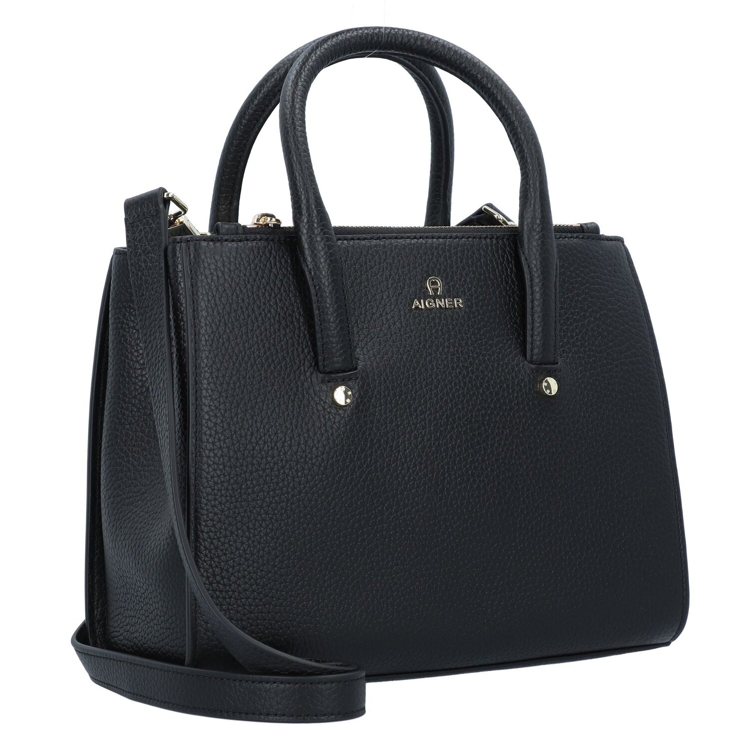 AIGNER Ivy Handtas Leer 28 cm black Bagage24