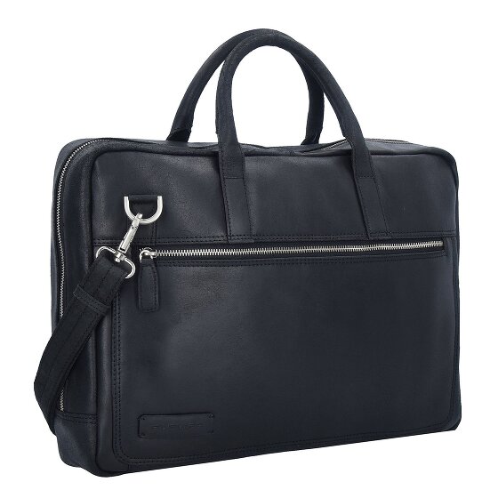 Plevier Vintage London Koffer RFID-bescherming Leer 41 cm Laptop compartiment
