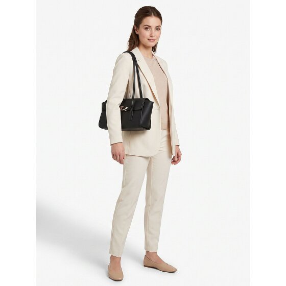 Karl Lagerfeld Signature Schoudertas Leder 37 cm