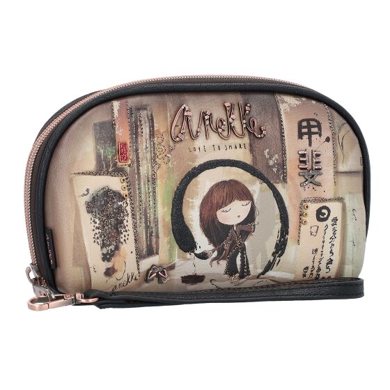 Anekke Shoen Black Portemonnee RFID-bescherming 22 cm