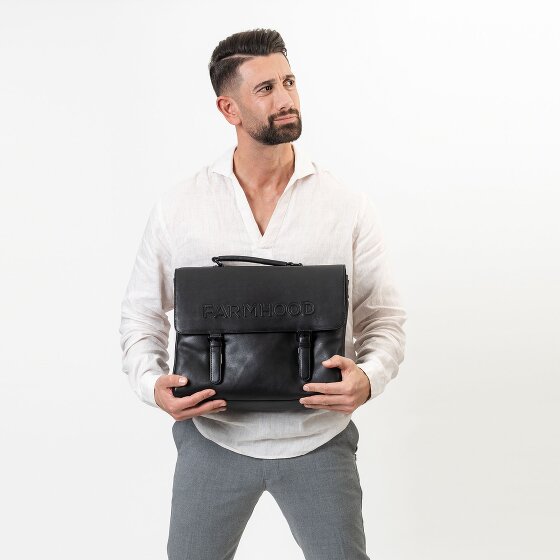 Farmhood Memphis aktetas XXL 3 vakken leer 39 cm