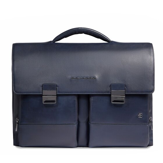 Piquadro Philip Aktetas Messenger Leer 42 cm Laptop compartiment