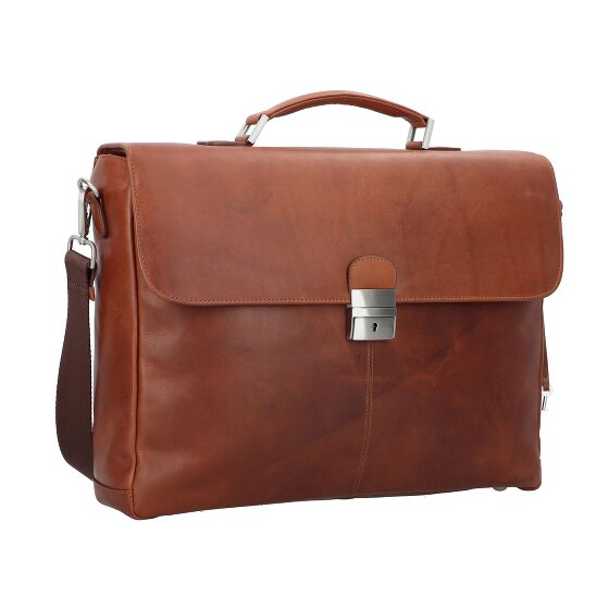 Esquire Dallas Koffer Leer 40 cm Laptop compartiment