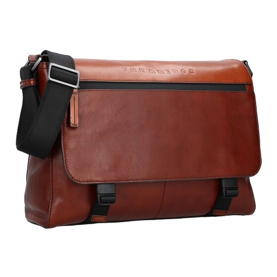 The Bridge Damiano Aktetas Messenger Leer 37 cm Laptop compartiment