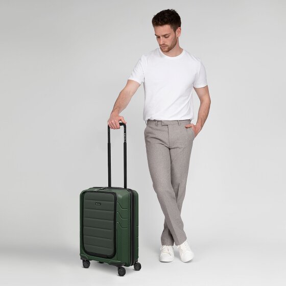 Redolz Essentials 17 4-wiel cabine trolley 55 cm soft-pocket laptop compartiment