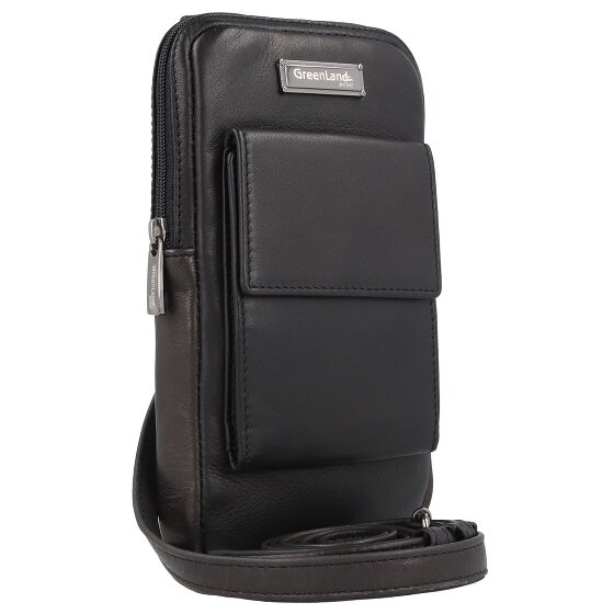 Greenland Nature Black Nappa Mobiel telefoonhoesje Leer 11.5 cm