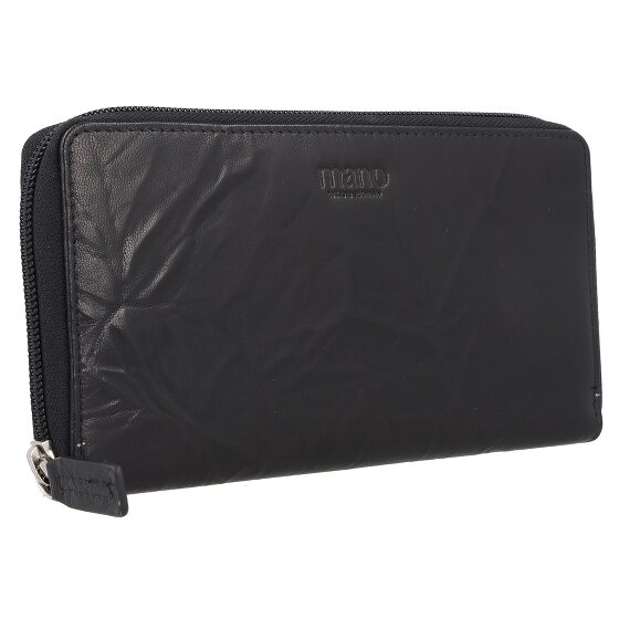 mano Donna Aurona Portemonnee RFID Leer 19 cm