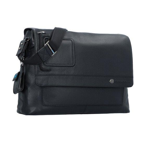 Piquadro Vibe Aktetas Messenger Leer 41 cm Laptop compartiment