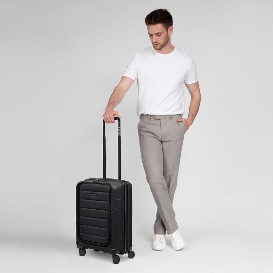 Redolz Essentials 17 4-wiel cabine trolley 55 cm soft-pocket laptop compartiment