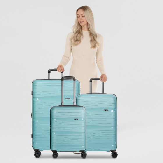 d&n Travel Line 4300-Plus 4 wielen Kofferset 3-delig met uitbreidingsplooi