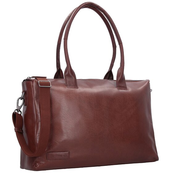 Plevier Rock Copal Schoudertas Leer 44 cm Laptop compartiment