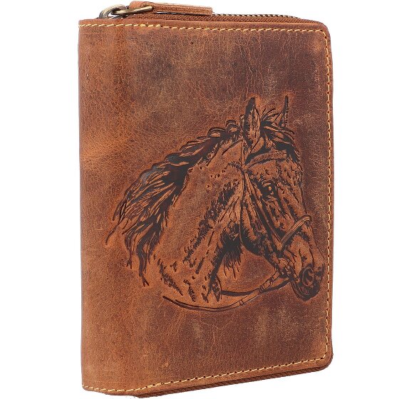 Greenburry Vintage Dierenriem Portemonnee Leer 10 cm