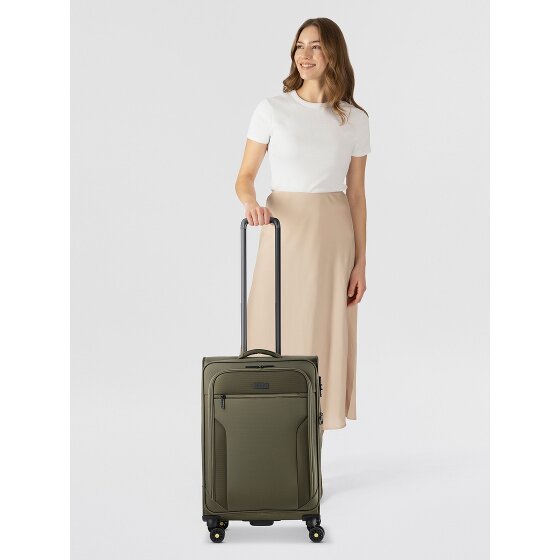 d&n Travel Line 9704 4 wielen Trolley M 68 cm met uitbreidingsplooi