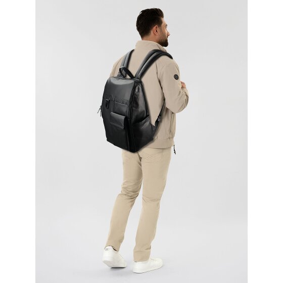 Piquadro Zaino Dagrugzak Leer 34 cm Laptop compartiment