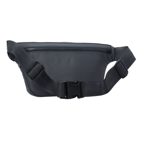 Piquadro Zwart vierkant heuptasje leer 31 cm