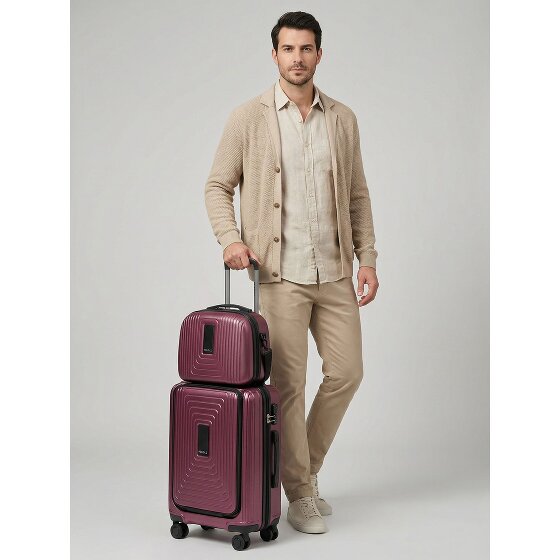 Redolz Essentials 14 kofferset 2 stuks cabine trolley met stretch vouw + beautycase
