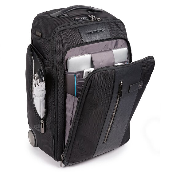 Piquadro Brief 2-Wiel Rugzak Trolley 53 cm Laptopcompartiment