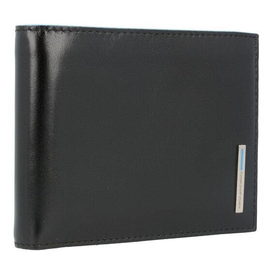 Piquadro Blauwe vierkante Leren Portemonnee 12,5 cm