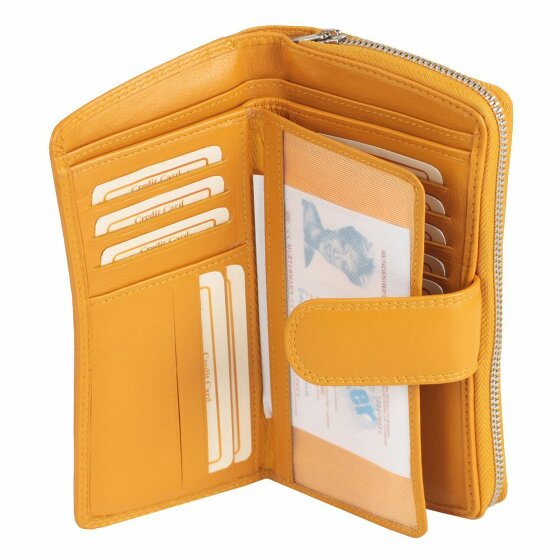 Greenburry Sponsachtig portefeuille leer 9,5 cm